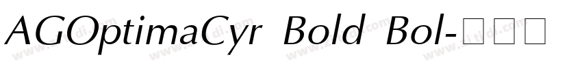 AGOptimaCyr Bold Bol字体转换